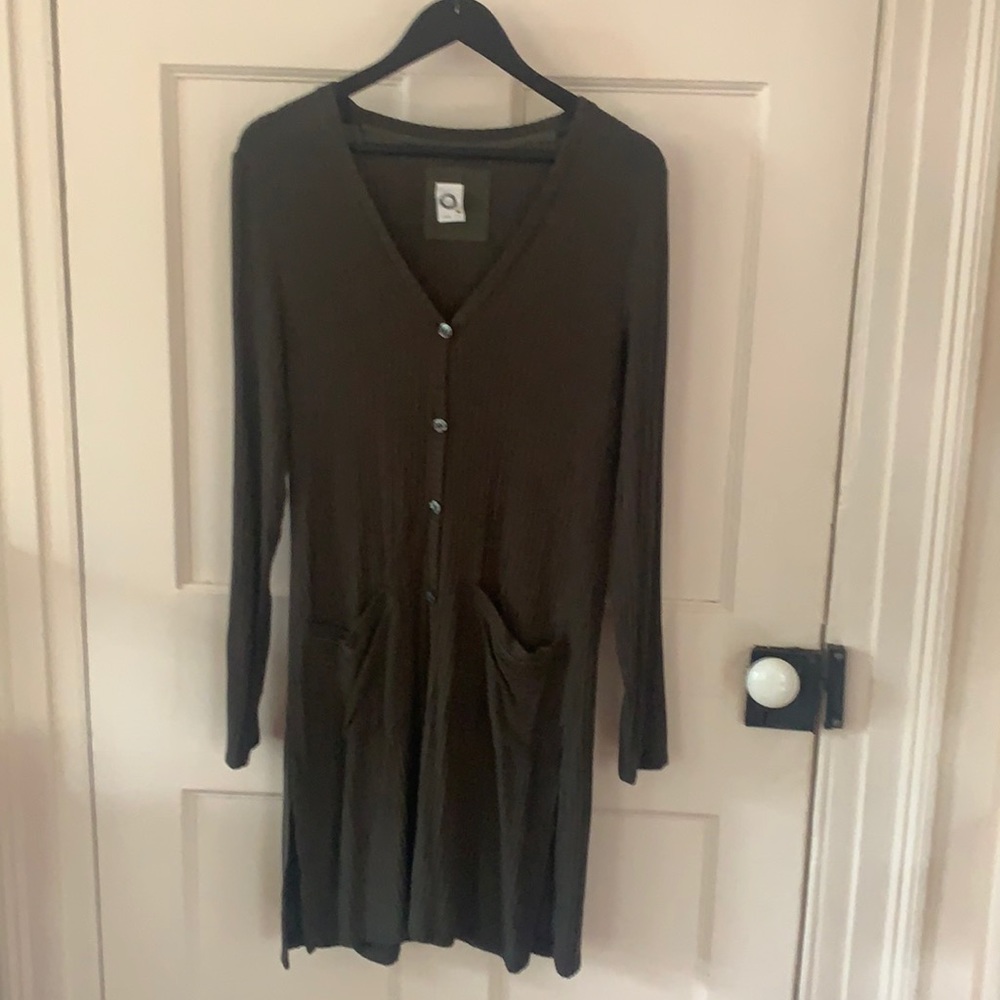 Long sleeved and long cardigan. Anthropologie